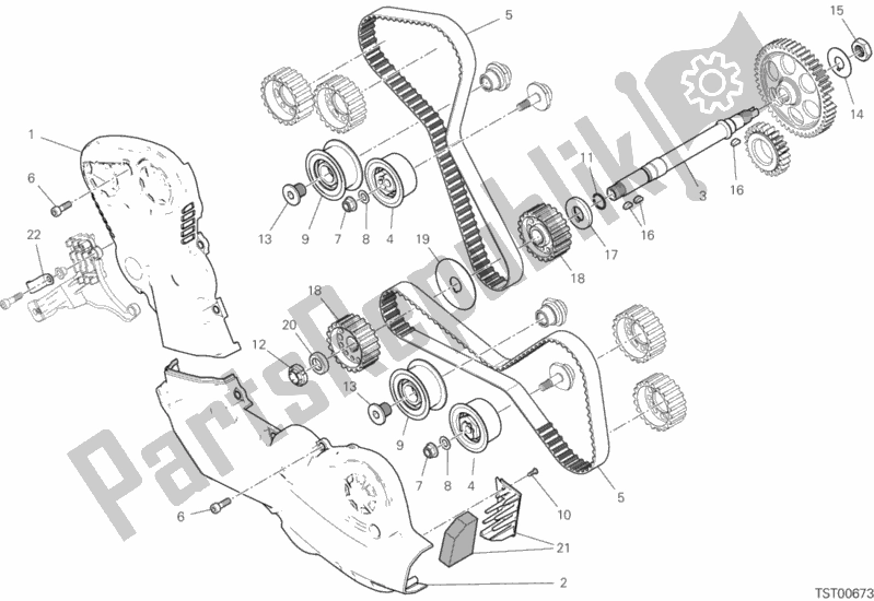All parts for the Timing System of the Ducati Monster 821 Dark 2020